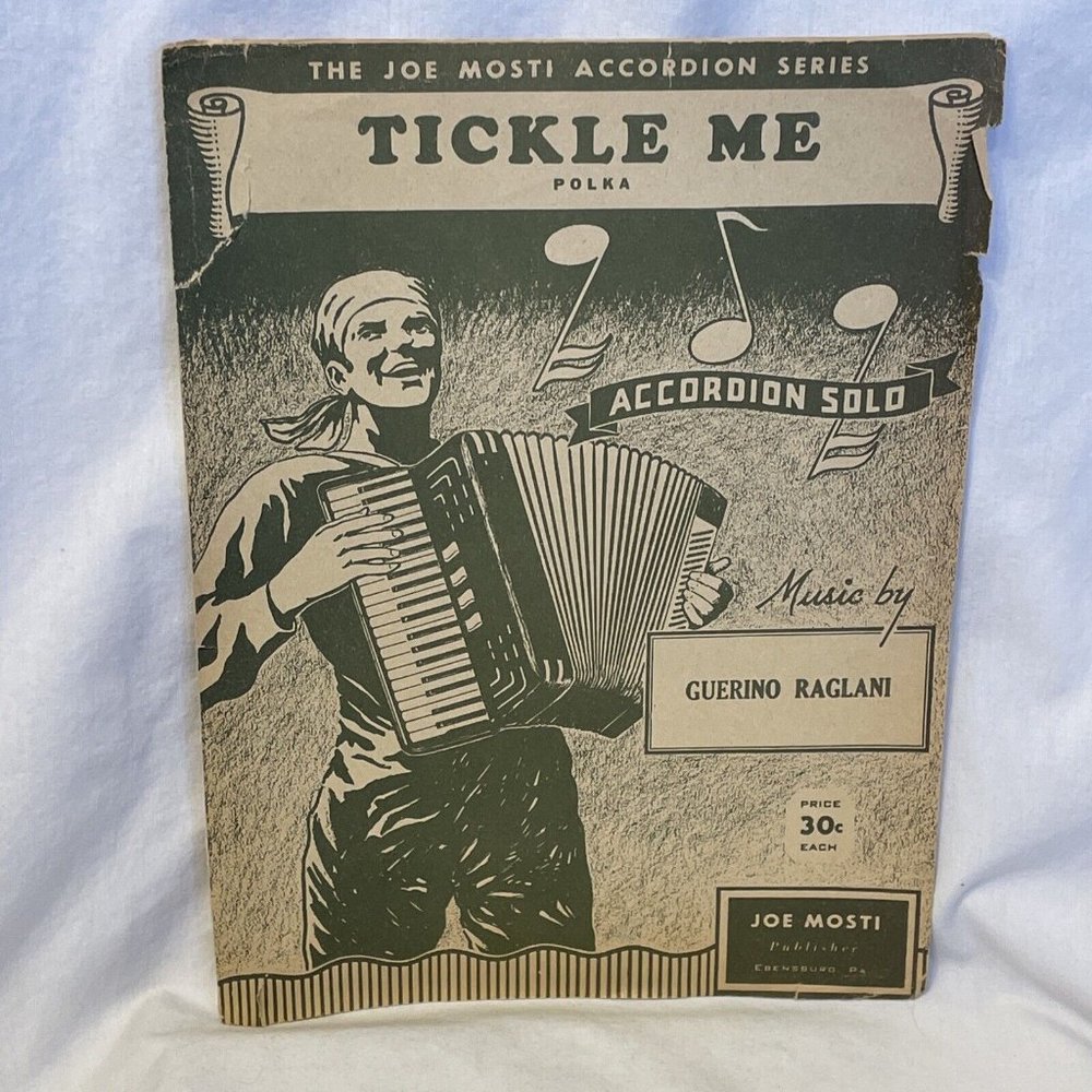 Tickle Me Polka Accordion Solo Raglani 1945 Sheet Music Joe Mosti Publisher - Picture 2 of 7